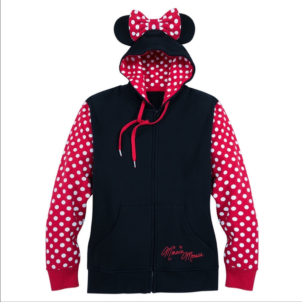 Disney Parks Minnie Mouse Hoodie with Bow Ears